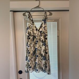 White & Floral Dress